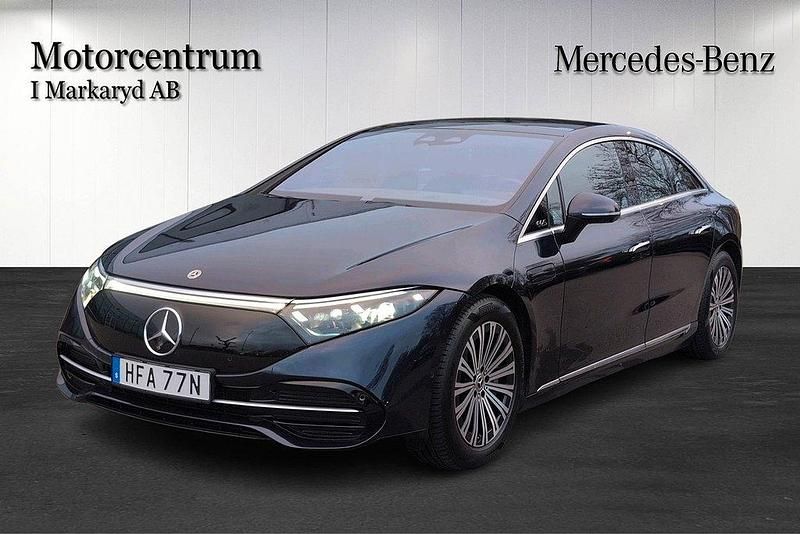 Mörkblå Begagnad 2021 Mercedes EQS450+ Halvkombi | 729 000 kr - Bild 1/4