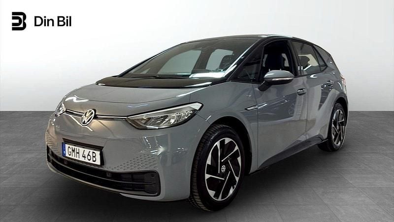Grå Begagnad 2022 VW ID.3 Pro Halvkombi | 294 900 kr (Marknadspris) - Bild 1/4