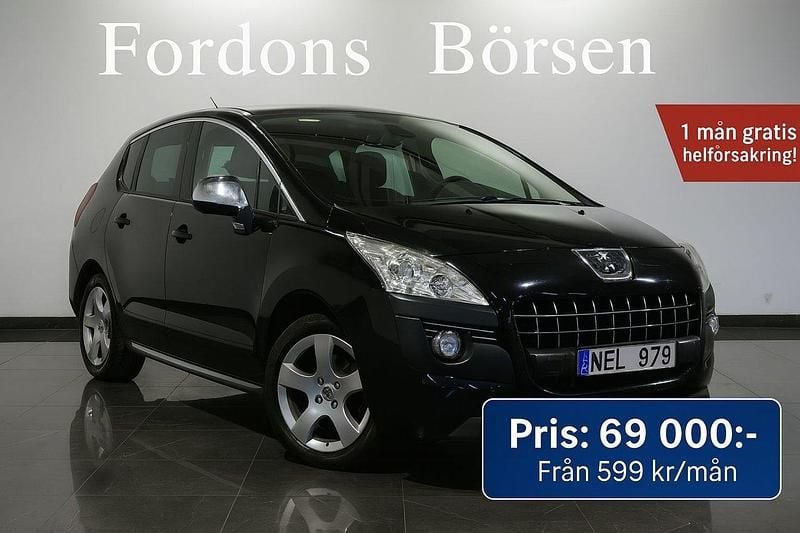 Svart Begagnad 2012 Peugeot 3008 Kombi | 69 000 kr (Marknadspris) - Bild 1/4
