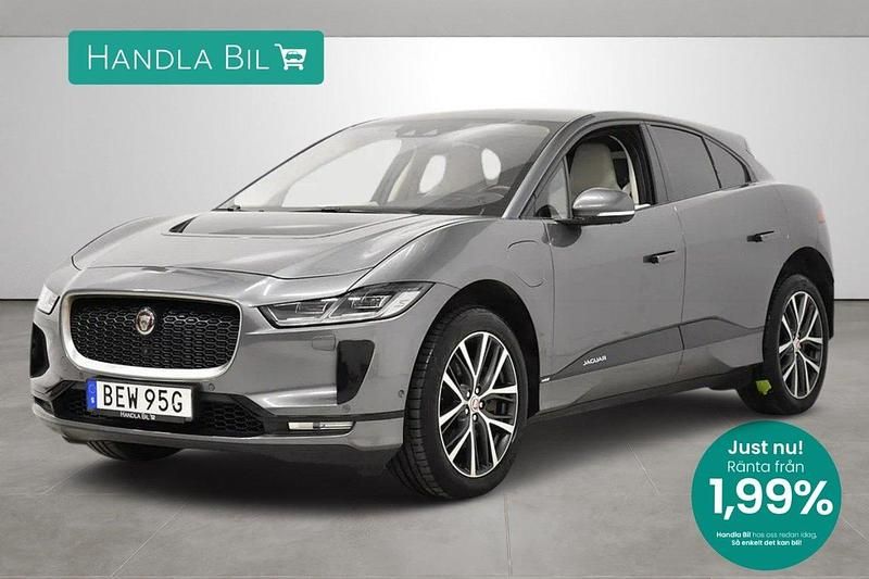 Grå Begagnad 2019 Jaguar I-Pace First Edition SUV | 289 900 kr (Marknadspris) - Bild 1/3