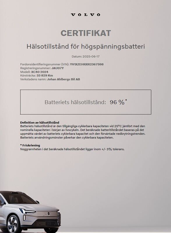 Grå Begagnad 2024 Volvo XC40 Core SUV | 464 500 kr - Bild 1/1