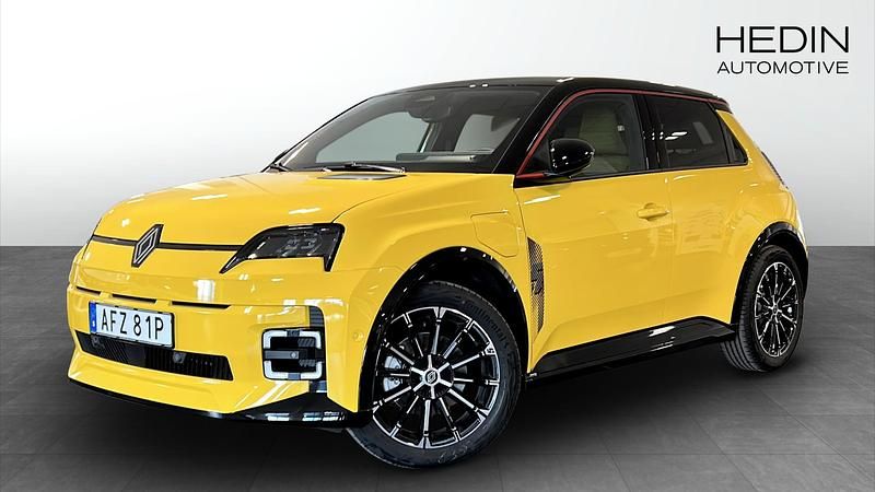 Gul (yellow) Ny 2025 Renault R5 Iconic Halvkombi | 399 000 kr (Marknadspris) - Bild 1/4