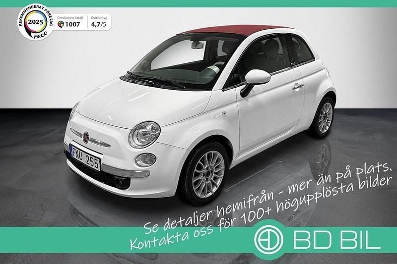 Vit Begagnad 2013 Fiat 500C Lounge Cab | 69 900 kr (Marknadspris) - Bild 1/3