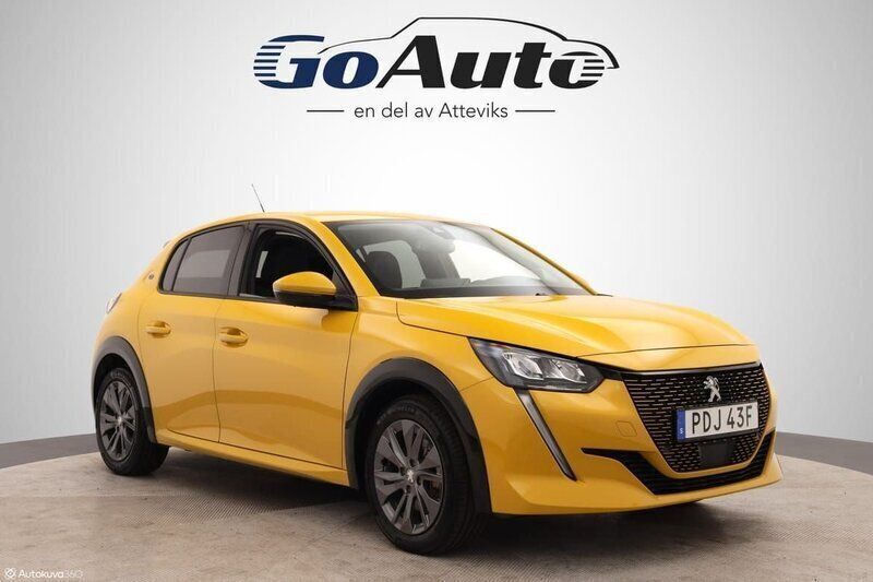 Gul Begagnad 2021 Peugeot e-208 Active Halvkombi | 174 900 kr (Marknadspris) - Bild 1/4