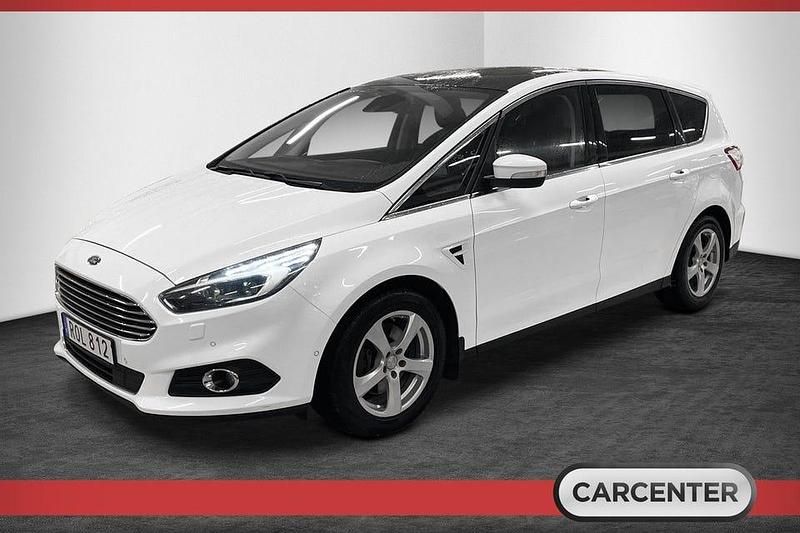 Vit Begagnad 2015 Ford S-MAX Business Edition Minibuss | 149 500 kr (Bra pris) - Bild 1/4
