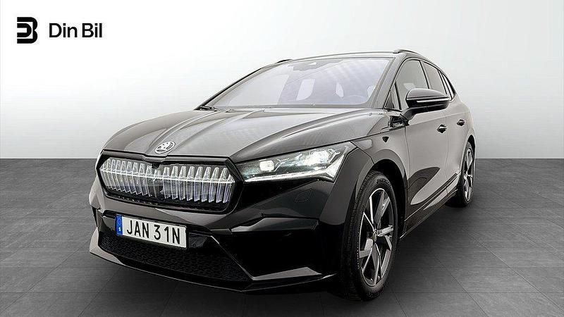 Svart Begagnad 2023 Skoda Enyaq iV SportLine SUV | 494 900 kr (Lite dyr) - Bild 1/4