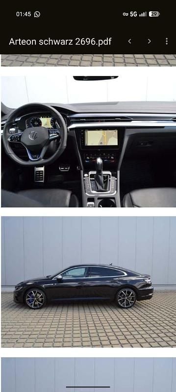 Begagnad VW Arteon R 320 HK (235 kW) 2022 Svarta sportstolar med kolfiber