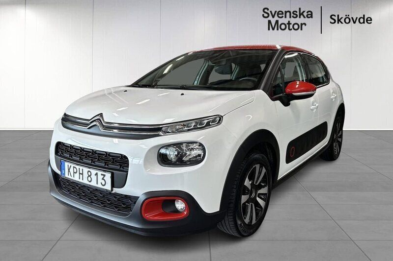 Vit Begagnad 2018 Citroën C3 Halvkombi | 99 200 kr (Marknadspris) - Bild 1/4