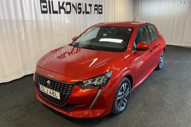 Röd Begagnad 2020 Peugeot 208 Allure Halvkombi | 169 000 kr (Marknadspris) - Bild 1/4