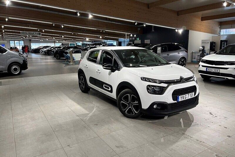 Vit Begagnad 2021 Citroën C3 Feel Halvkombi | 134 900 kr (Marknadspris) - Bild 1/4