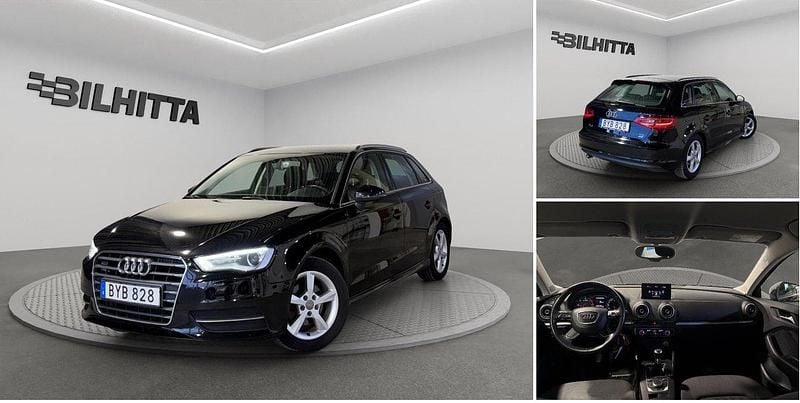 Svart Begagnad 2015 Audi A3 Sportback Attraction Halvkombi | 79 000 kr (Bra pris) - Bild 1/4
