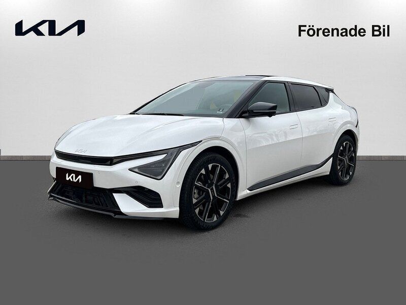 Vit (snow white pearl metallic) Ny 2025 Kia EV6 GT-Line SUV | 622 800 kr (Marknadspris) - Bild 1/4