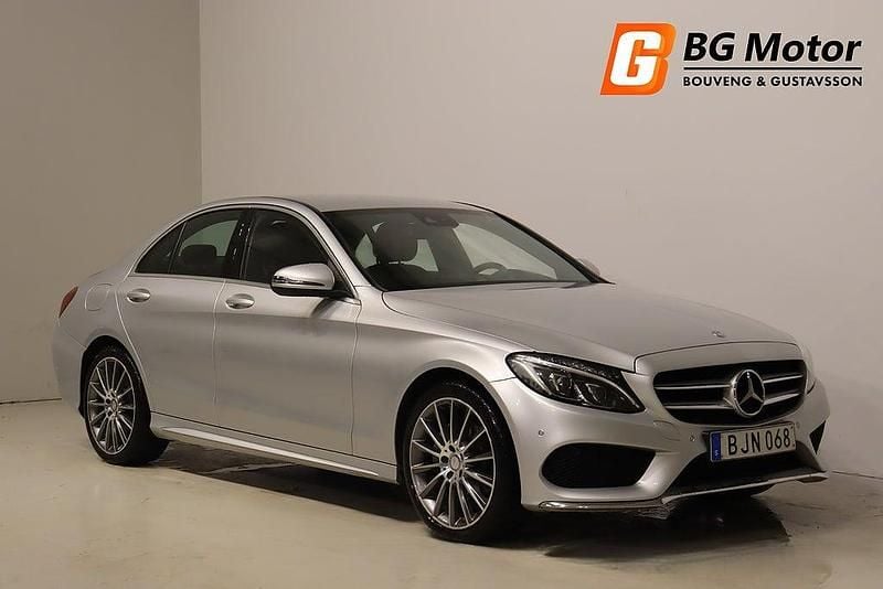 Begagnad Mercedes C220 AMG line 170 HK (125 kW) 2015 Silver Sedan