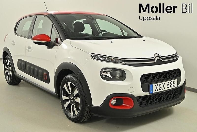 Begagnad Citroën C3 PureTech 82 HK (60 kW) 2018 Vit Halvkombi