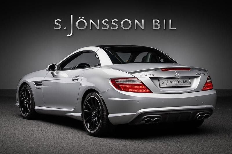 Begagnad Mercedes SLK55 AMG AMG 422 HK (310 kW) 2014 Iridiumsilver metallic Cab