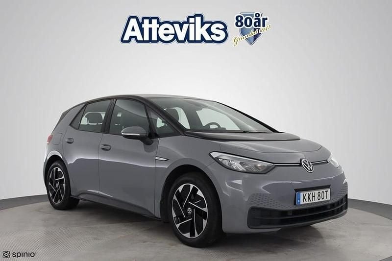 Grå Begagnad 2022 VW ID.3 Pro Performance Halvkombi | 248 900 kr (Marknadspris) - Bild 1/3