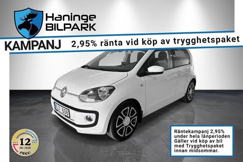 Vit Begagnad 2013 VW up! high up! Halvkombi | 59 900 kr (Marknadspris) - Bild 1/2