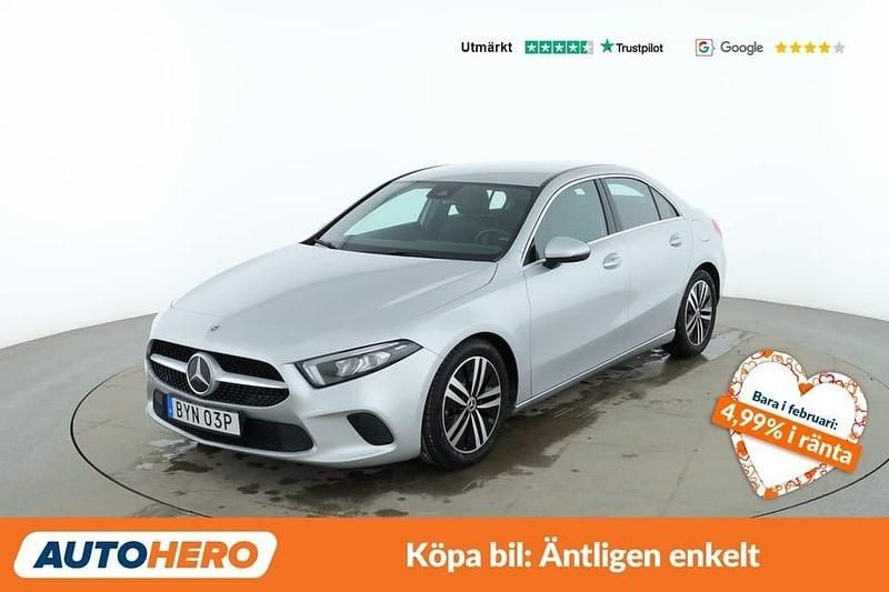 Silver Begagnad 2019 Mercedes A200 Progressive Sedan | 225 000 kr (Marknadspris) - Bild 1/4
