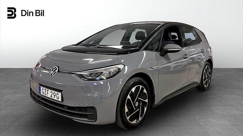 Grå Begagnad 2022 VW ID.3 Pro Halvkombi | 259 500 kr (Bra pris) - Bild 1/4
