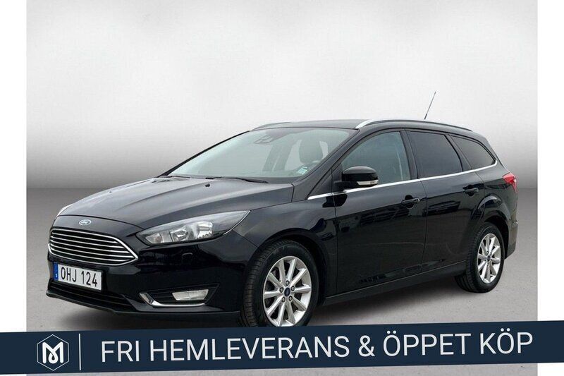 Svart Begagnad 2016 Ford Focus Titanium Kombi | 119 900 kr (Marknadspris) - Bild 1/4