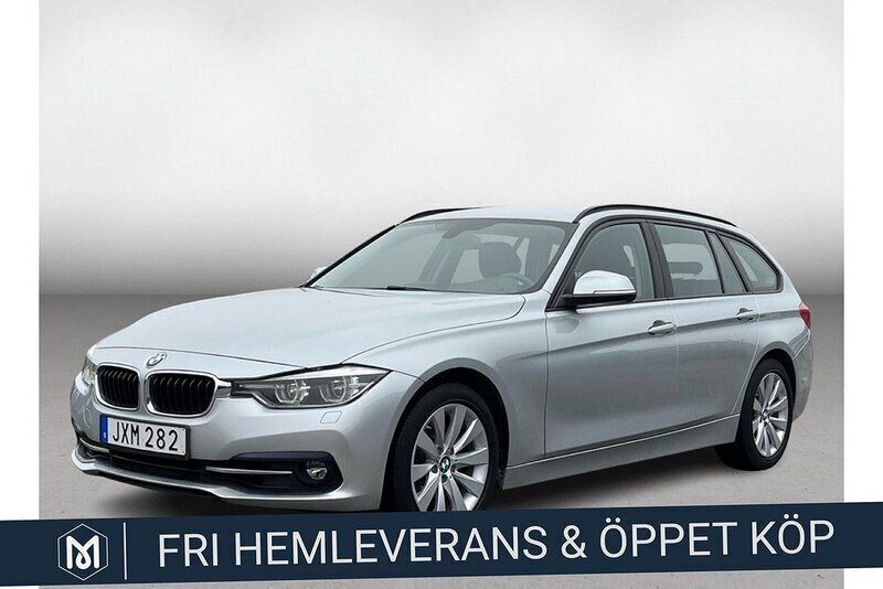 Silver (silver metallic) Begagnad 2018 BMW 320 Kombi | 209 900 kr (Bra pris) - Bild 1/4