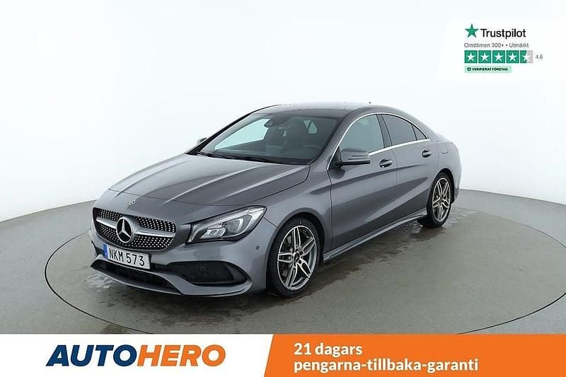 Mörkgrå Begagnad 2017 Mercedes CLA250 AMG line Sedan | 226 000 kr (Dyr) - Bild 1/4