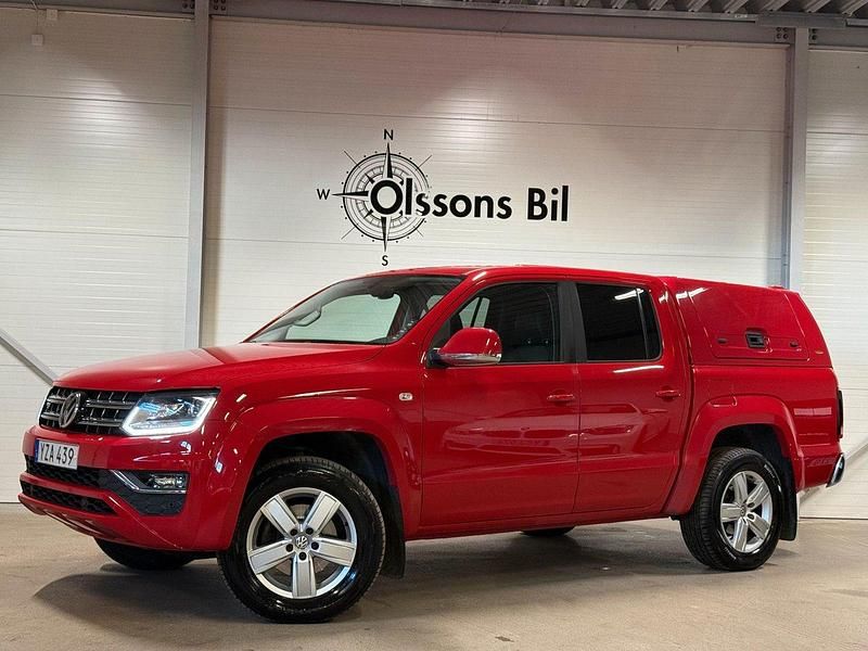 Röd Begagnad 2018 VW Amarok Highline Pickup | 299 900 kr (Marknadspris) - Bild 1/4