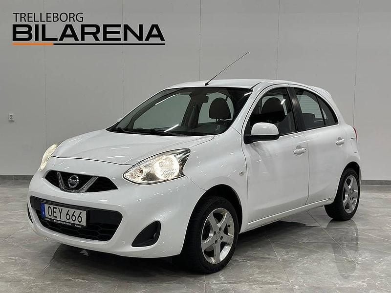 Vit Begagnad 2016 Nissan Micra Halvkombi | 49 900 kr (Marknadspris) - Bild 1/4