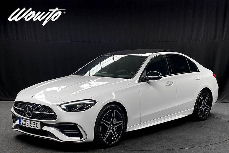 Vit Begagnad 2023 Mercedes C200 AMG Sedan | 529 800 kr - Bild 1/3