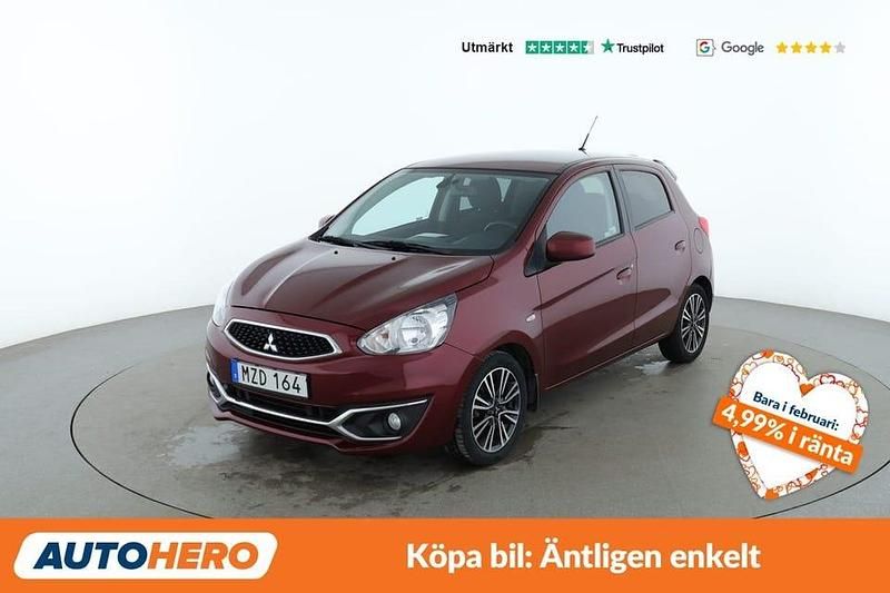 Röd Begagnad 2016 Mitsubishi Space Star Halvkombi | 94 000 kr (Marknadspris) - Bild 1/4