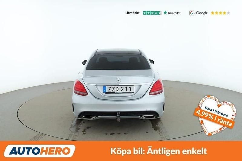 Begagnad Mercedes C200 AMG line 186 HK (136 kW) 2018 Silver Sedan