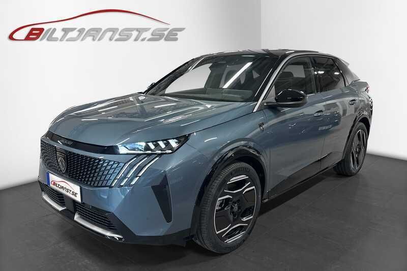 Blå Ny 2024 Peugeot e-3008 GT SUV | 579 700 kr (Dyr) - Bild 1/4