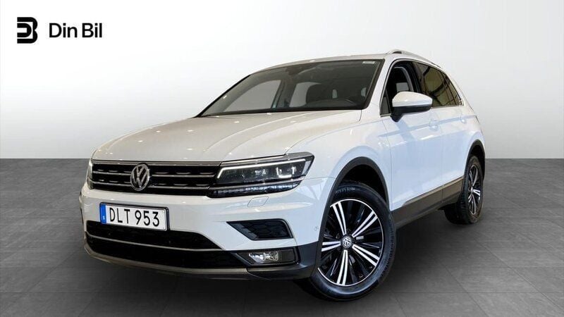 Vit Begagnad 2018 VW Tiguan Highline SUV | 229 500 kr (Bra pris) - Bild 1/4