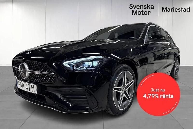 Svart Begagnad 2022 Mercedes C300 AMG Kombi | 379 200 kr (Marknadspris) - Bild 1/3