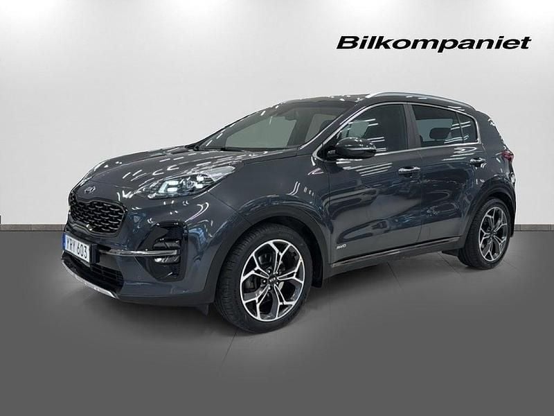 Grå (dark penta metallic h8g) Begagnad 2018 Kia Sportage GT-Line SUV | 219 900 kr (Marknadspris) - Bild 1/4