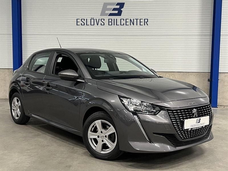 Grå Begagnad 2021 Peugeot 208 Active Halvkombi | 114 990 kr (Bra pris) - Bild 1/4