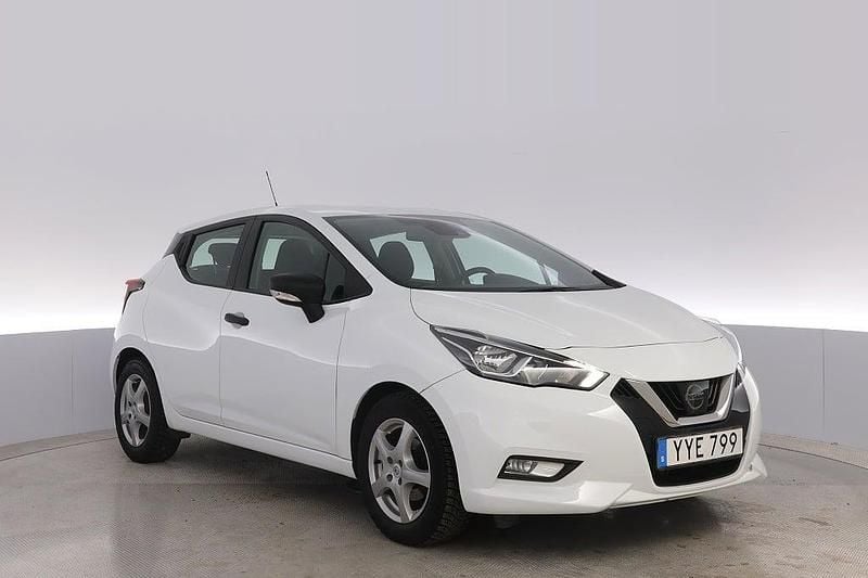 Vit Begagnad 2018 Nissan Micra Visia Halvkombi | 95 000 kr (Marknadspris) - Bild 1/4