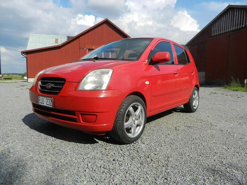 Röd Begagnad 2007 Kia Picanto EX Halvkombi | 24 500 kr (Lite dyr) - Bild 1/4