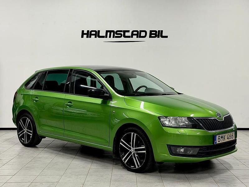 Grön Begagnad 2014 Skoda Rapid Style Halvkombi | 104 500 kr (Bra pris) - Bild 1/4