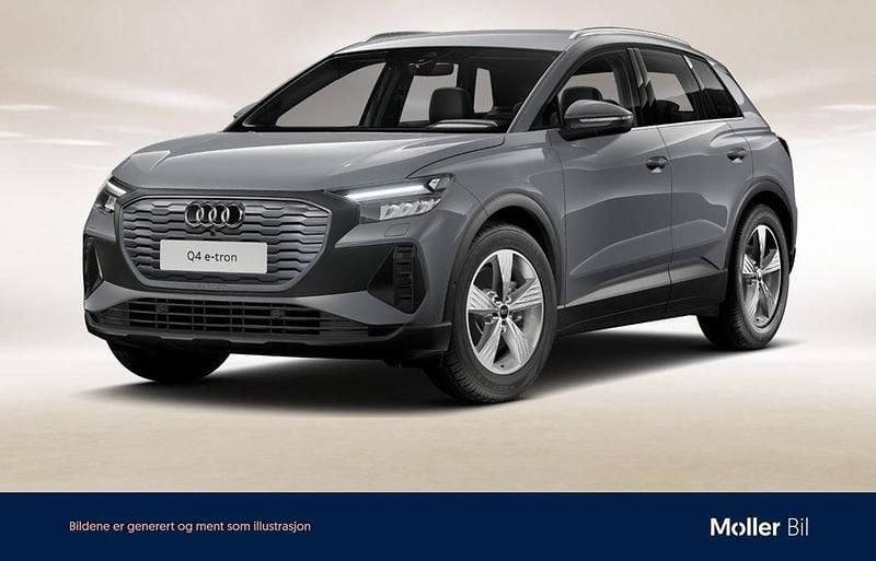 Grå (kiselgrå) Begagnad 2022 Audi Q4 e-tron Proline SUV | 379 900 kr (Bra pris) - Bild 1/4