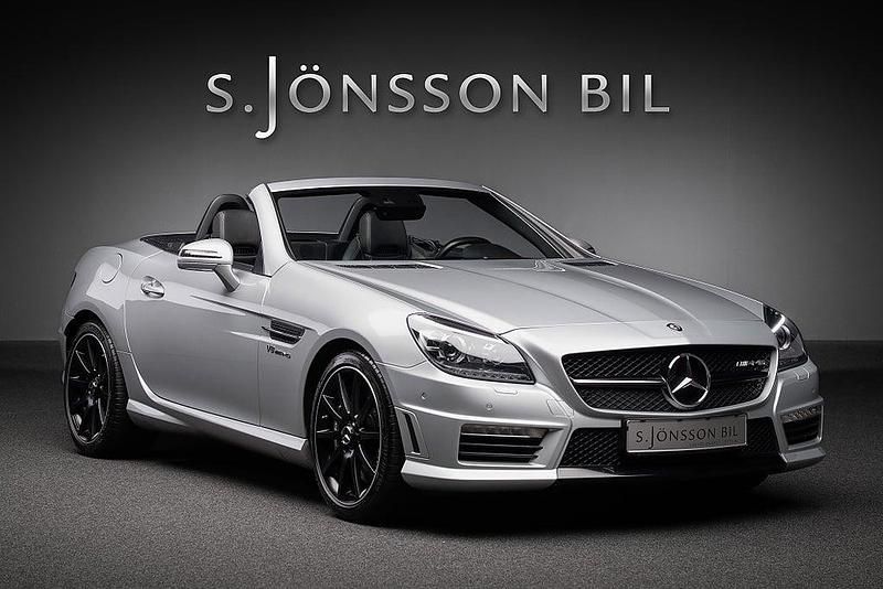 Begagnad Mercedes SLK55 AMG AMG 422 HK (310 kW) 2014 Iridiumsilver metallic Cab