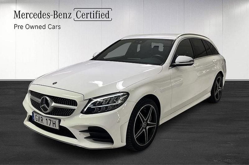 Vit Begagnad 2019 Mercedes C220 Kombi | 329 700 kr (Lite dyr) - Bild 1/4