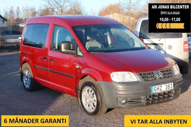 Mörkröd Begagnad 2007 VW Caddy Minibuss | 59 900 kr (Dyr) - Bild 1/4
