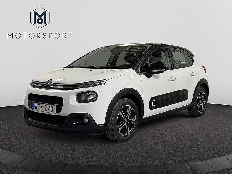 Vit Begagnad 2018 Citroën C3 PureTech Halvkombi | 99 900 kr (Marknadspris) - Bild 1/3