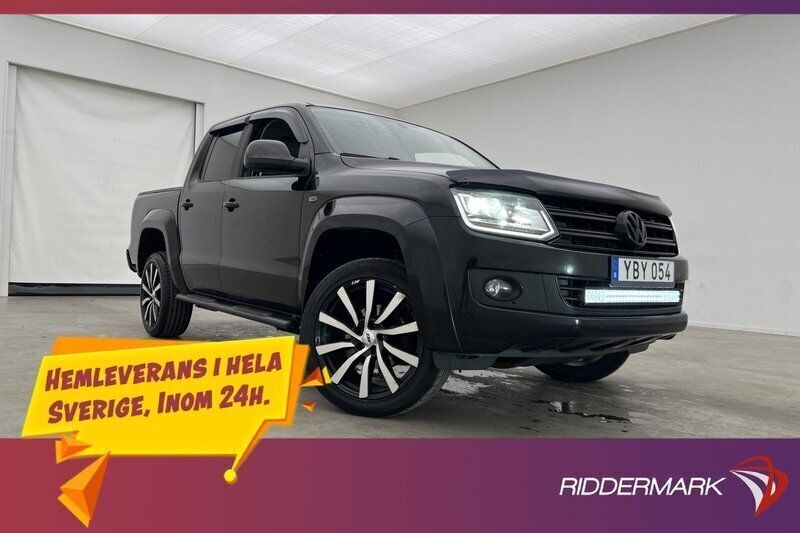 Svart Begagnad 2016 VW Amarok Pickup | 209 800 kr (Marknadspris) - Bild 1/3