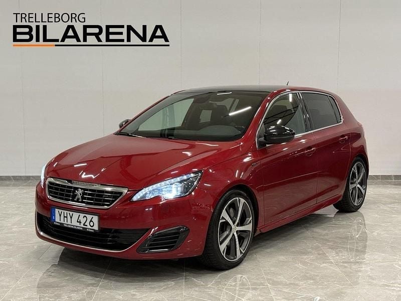Ljusröd (röd) Begagnad 2016 Peugeot 308 GTi Halvkombi | 124 900 kr (Marknadspris) - Bild 1/4
