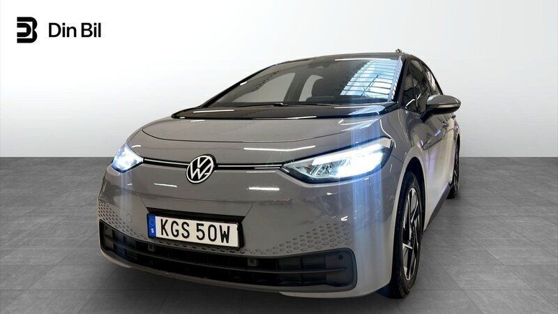 Grå Begagnad 2020 VW ID.3 Pro Performance Halvkombi | 234 900 kr (Marknadspris) - Bild 1/4
