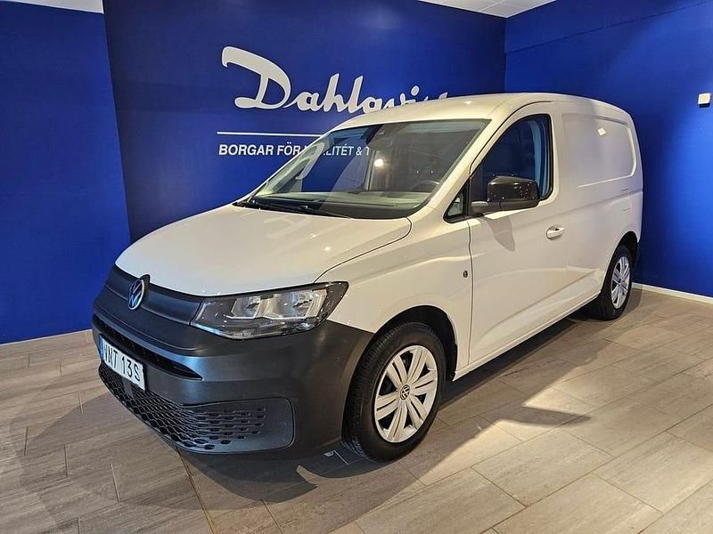Vit Begagnad 2021 VW Caddy Minibuss | 209 000 kr (Bra pris) - Bild 1/3
