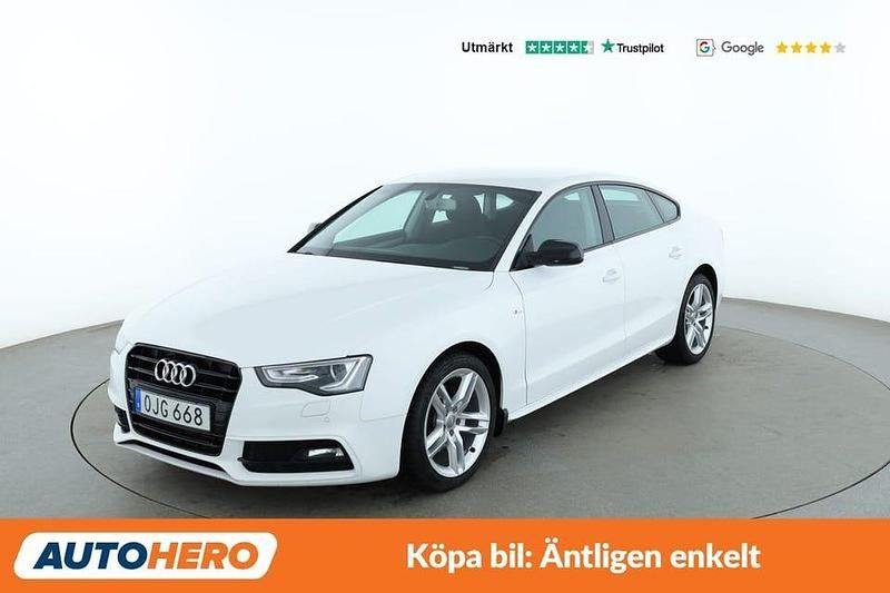 Vit Begagnad 2016 Audi A5 Sportback S-Line Halvkombi | 148 000 kr (Superpris) - Bild 1/4