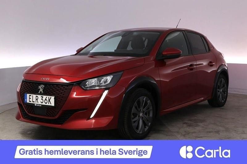 Röd Begagnad 2021 Peugeot e-208 Allure Halvkombi | 166 990 kr (Marknadspris) - Bild 1/3